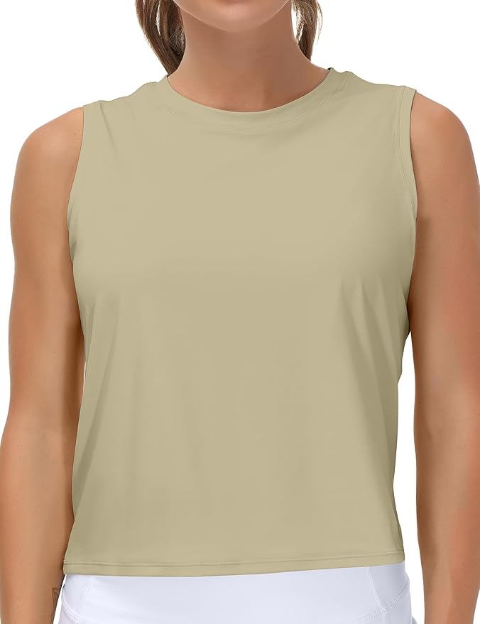 THE GYM PEOPLE Women's Workout Tops in Ice Silk Quick Dry Sleeveless