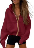 PRETTYGARDEN Hoodies for Women Sweatshirt Zip Up Hoodie Fall Fashion 2026 Trendy Long Sleeve Jackets Winter Clothing Outfits