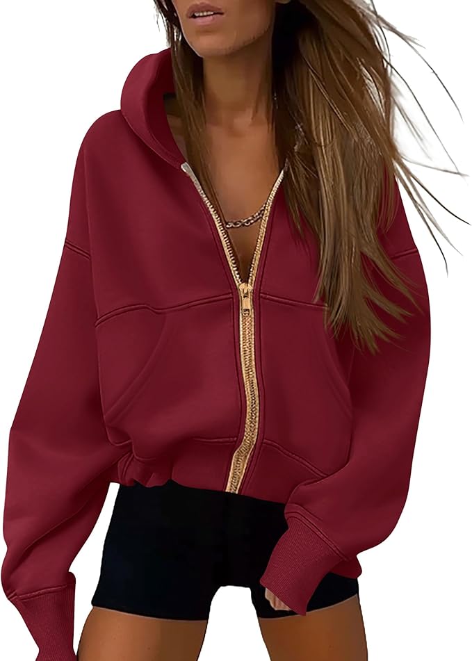 PRETTYGARDEN Hoodies for Women Sweatshirt Zip Up Hoodie Fall Fashion 2026 Trendy Long Sleeve Jackets Winter Clothing Outfits