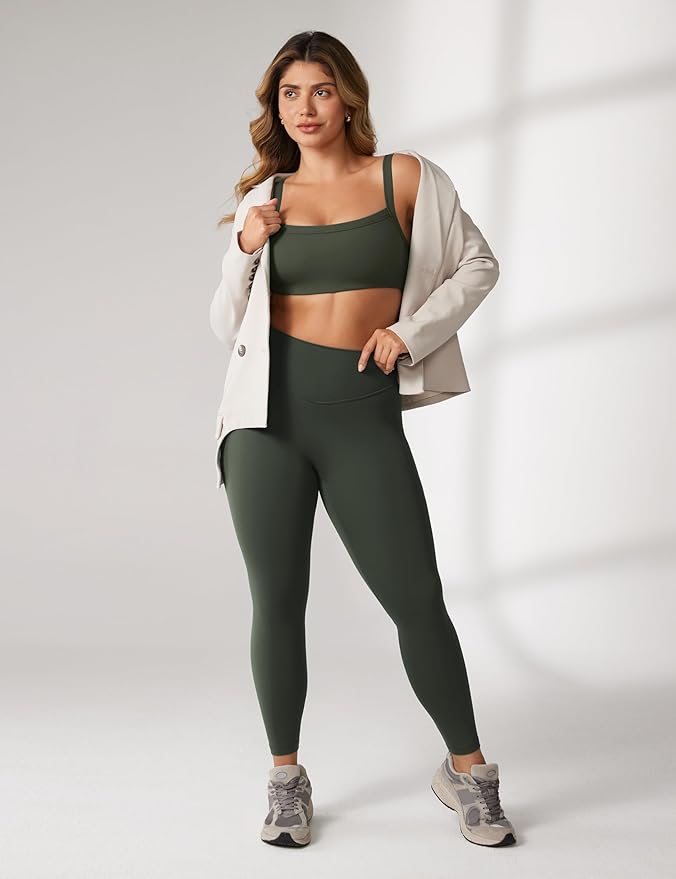 UNISSU Hugcurve Adjustable Sports Bra Square Neck Wireless Padded Yoga Workout Tops