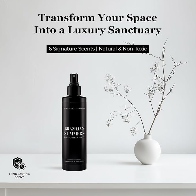 Fragrances - (Brazilian Summers) Linen & Room Spray (8oz) – Bedroom & Home Fragrance Mist, Long-Lasting Freshness To Brighten Up Your Space, Fabric & Air Freshener, Aromatherapy Scent Spray