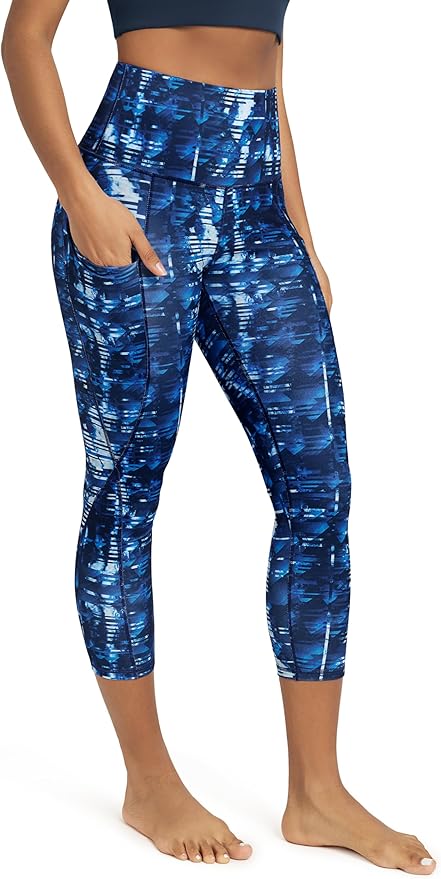 ODODOS Women's High Waisted Yoga Leggings with Pockets, Tummy Control Non See Through Workout Athletic Running Yoga Pants