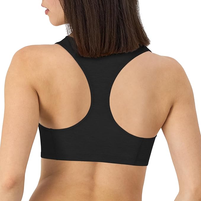 Hanes Women's Racerback Cotton T-Back Bralette (3 Pack)