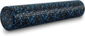 ProsourceFit High Density Foam Rollers 36 - inches long, Firm Full Body Athletic Massage Tool for Back Stretching, Yoga, Pilates, Post Workout Muscle Recuperation, Black/Blue