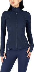 90 Degree By Reflex Full Zip Running Track Jacket Lightweight Athletic Slim Fit Jacket with Thumbholes