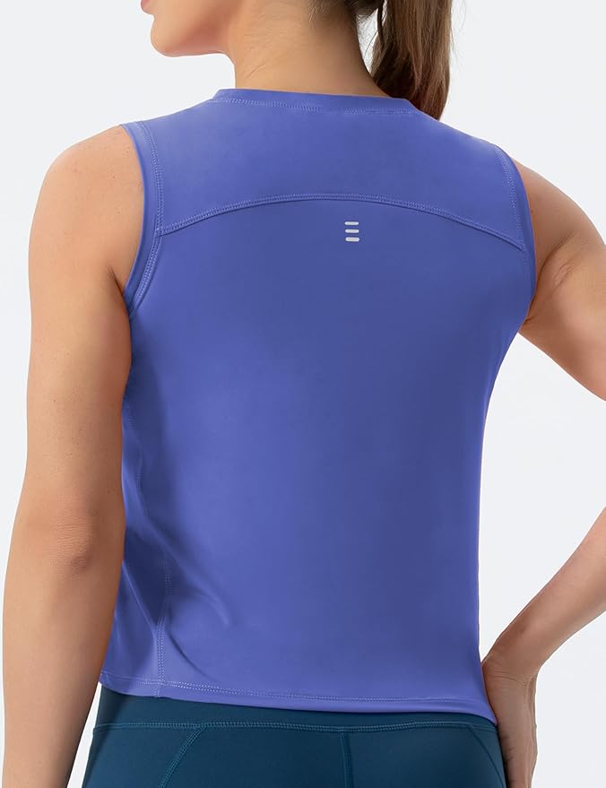 THE GYM PEOPLE Women's Workout Tops in Ice Silk Quick Dry Sleeveless