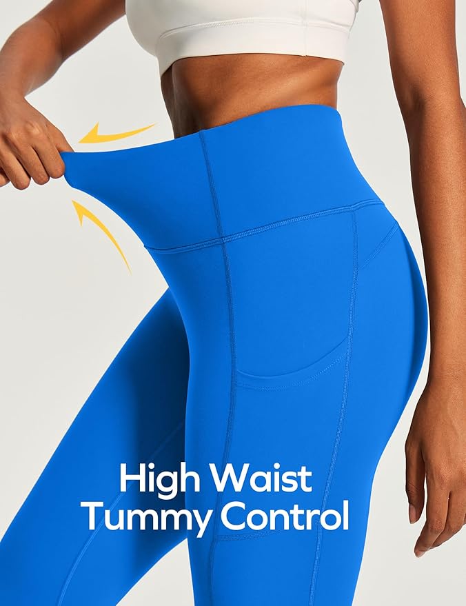 Ewedoos Capri Leggings for Women High Waisted Yoga Pants with Pockets for Women Tummy Control Workout Leggings Yoga Capris