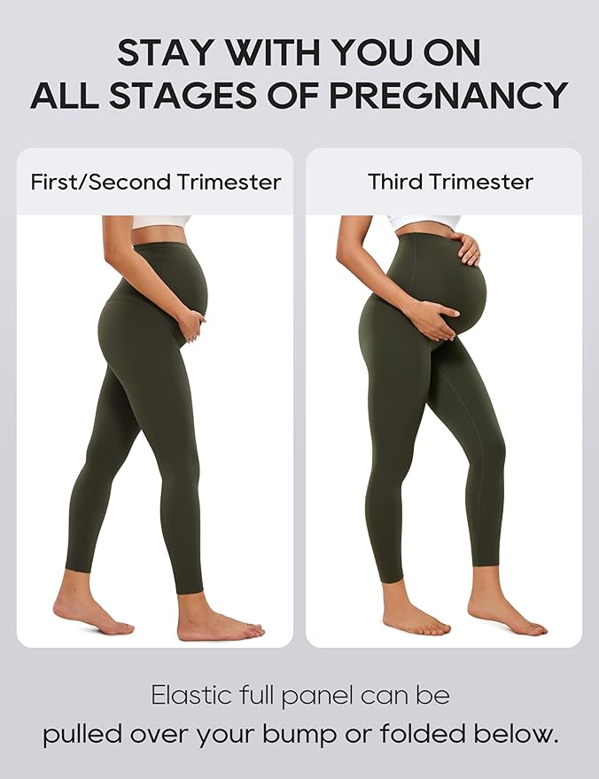 CRZ YOGA Butterluxe Maternity Leggings 25" - Over The Belly Buttery Soft Workout Activewear Yoga Womens Pregnancy Pants