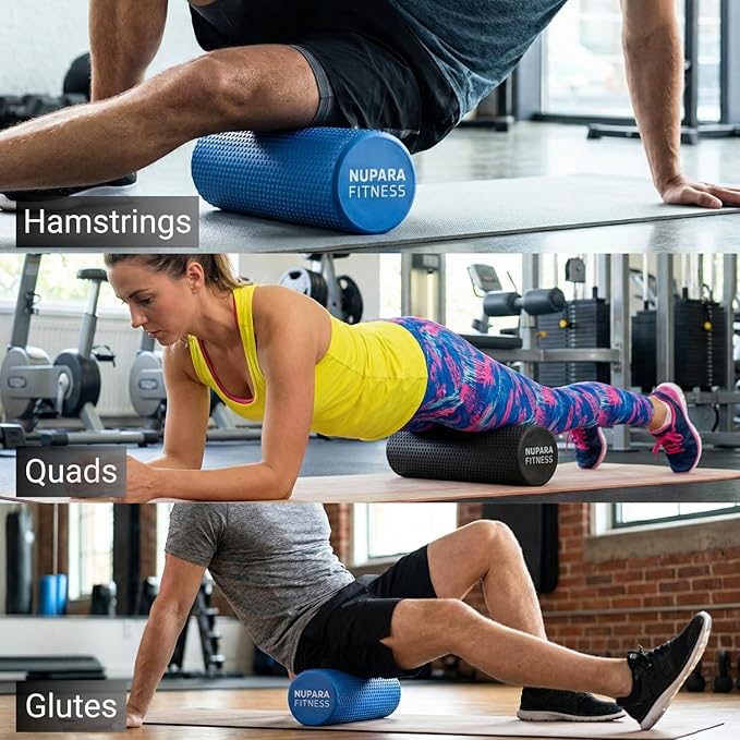 Foam Roller for Back, Legs, and Deep Tissue Muscles. Muscle Roller for Running, Cycling, Sports, Exercise, Recovery, Physical Therapy, Yoga, and Pilates. (Pink, 12 inch - Medium)