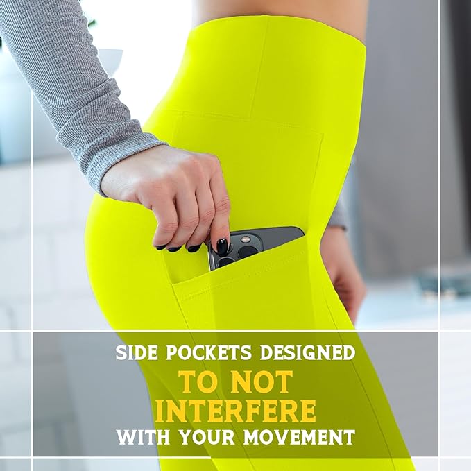 Walifrey Leggings with Pockets for Women, High Waisted Buttery Soft Womens Leggings for Gym Yoga Workout