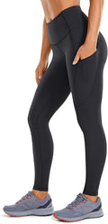CRZ YOGA Naked Feeling Workout Leggings Pockets 25'' - High Waisted Womens Yoga Pants Running Tights