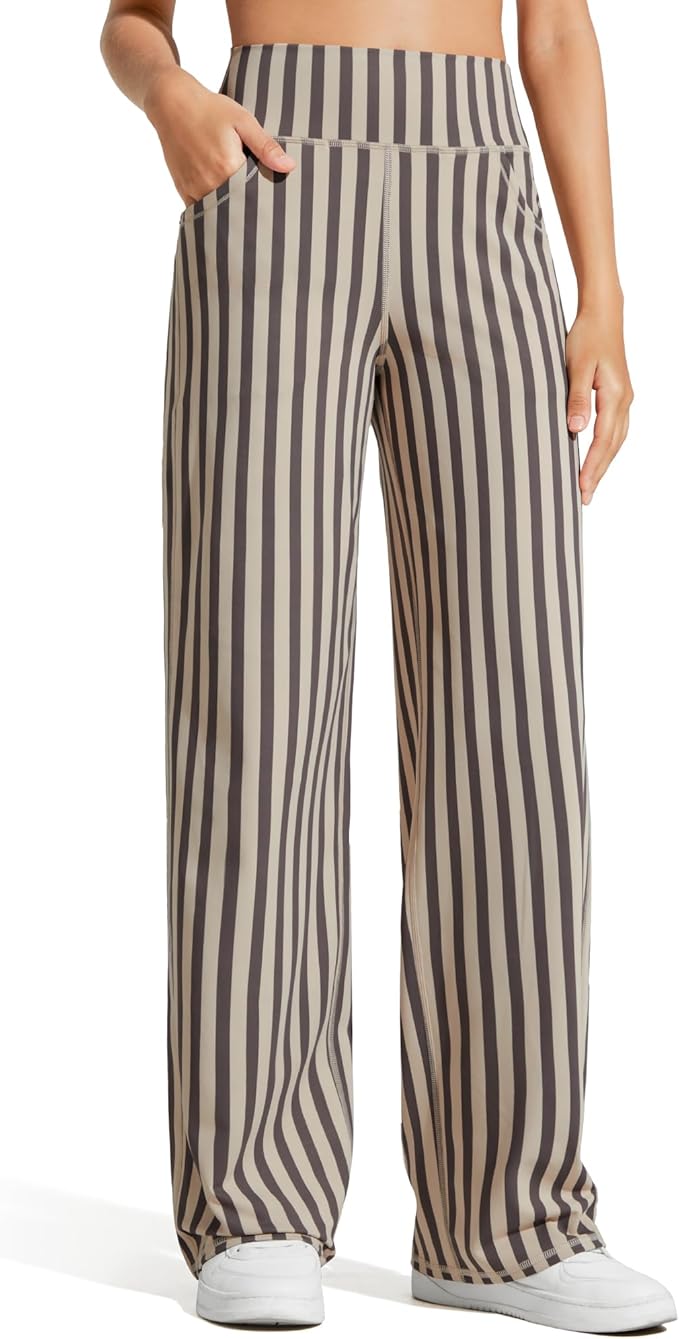 Promover Wide Leg Pants Woman Yoga Pants with Pockets Stretch Loose Casual Lounge Sweatpants Petite/Regular/Tall