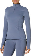 Amazon Essentials Women's Active FormFlex Buttery Soft Slim Fit Quarter Zip Long Sleeve Pullover Jacket