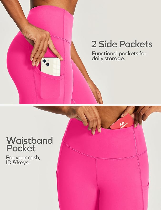 Ewedoos Capri Leggings for Women High Waisted Yoga Pants with Pockets for Women Tummy Control Workout Leggings Yoga Capris