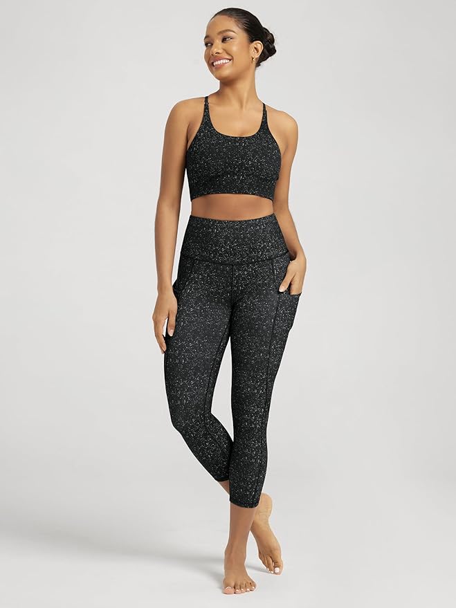 ODODOS Women's High Waisted Yoga Leggings with Pockets, Tummy Control Non See Through Workout Athletic Running Yoga Pants