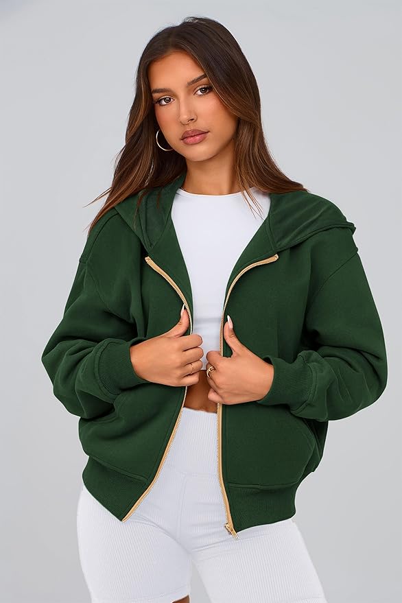 PRETTYGARDEN Hoodies for Women Sweatshirt Zip Up Hoodie Fall Fashion 2026 Trendy Long Sleeve Jackets Winter Clothing Outfits
