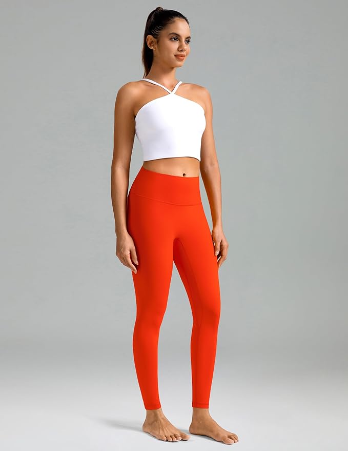 Colorfulkoala Dreamlux No Front Seam Leggings for Women 25"/28" Inseam, High Waisted Buttery Soft Yoga Pants