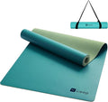 KEEP Rubber Yoga Mat - Professional Sweat Absorbent PU & Natural Rubber. Non Slip Workout Mats for Women & Men, 5mm Thick, 74"x26" Extra Long Wide Pad for Hot Yoga, Pilates, HIIT, Home Gym - Strap Included
