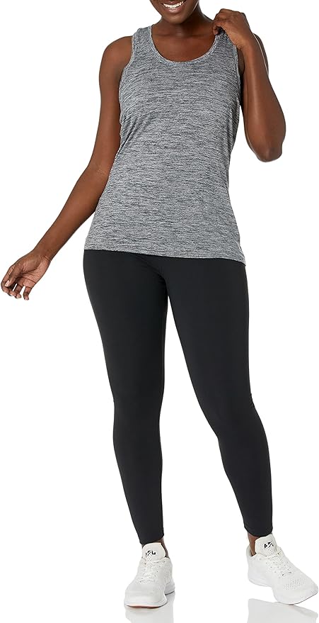 Amazon Essentials Women's Active Quick Dry Tech Stretch Racerback Scoop Neck Tank Top, Multipacks