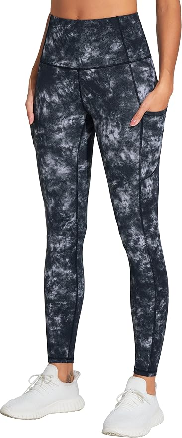 THE GYM PEOPLE Thick High Waist Yoga Pants with Pockets, Tummy Control Workout Running Yoga Leggings for Women