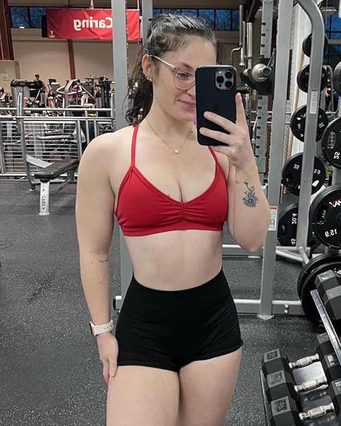 AUROLA Mercury Workout Sports Bras Women Athletic Removable Padded Backless Strapy Minimal Crop Top