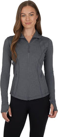 90 Degree By Reflex Full Zip Running Track Jacket Lightweight Athletic Slim Fit Jacket with Thumbholes
