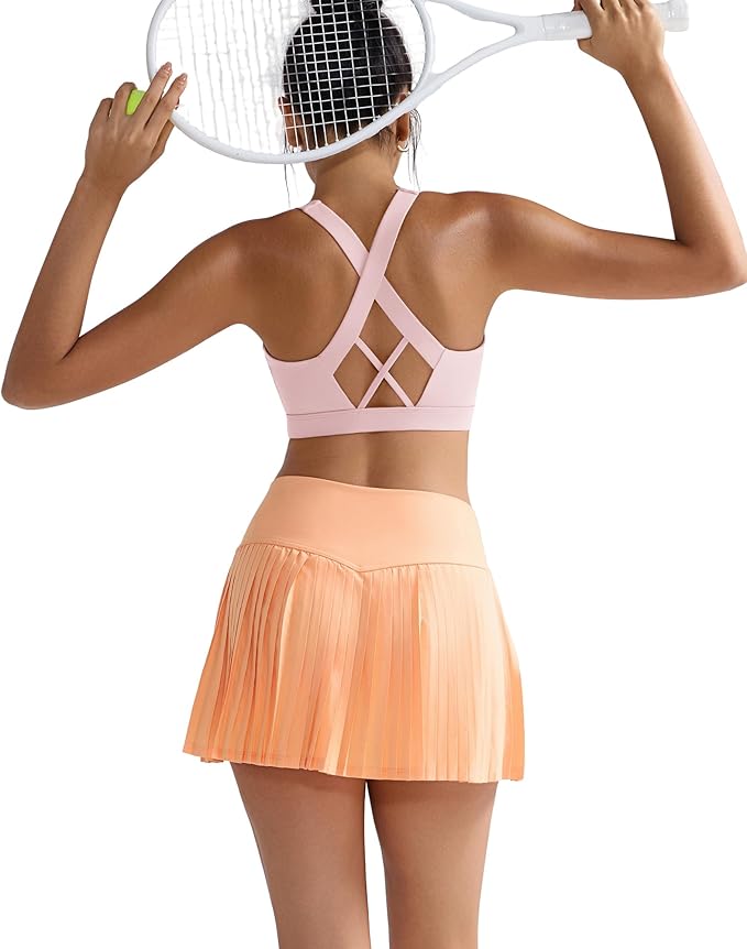 RUNNING GIRL Sports Bra for Women, Molded Cup High Impact Sports Bras for Women with Sewn in Pads