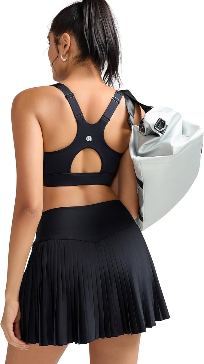 RUNNING GIRL Sports Bra for Women,Adjustable Straps Supportive High Impact Sports Bras for Women with Sewn in Pads