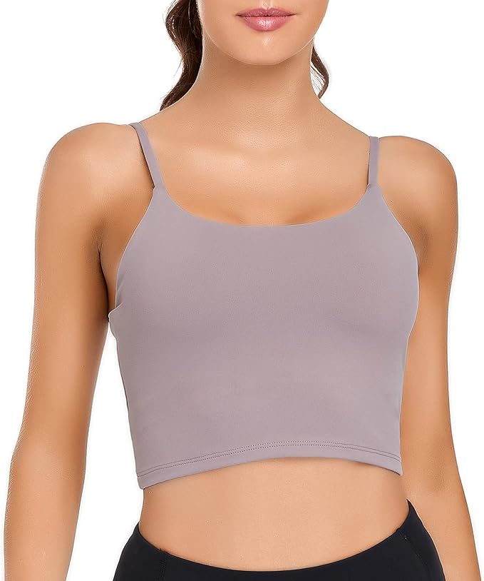 Lemedy Women Padded Sports Bra Fitness Workout Running Shirts Yoga Tank Top