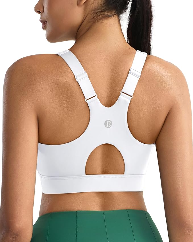 RUNNING GIRL Sports Bra for Women,Adjustable Straps Supportive High Impact Sports Bras for Women with Sewn in Pads