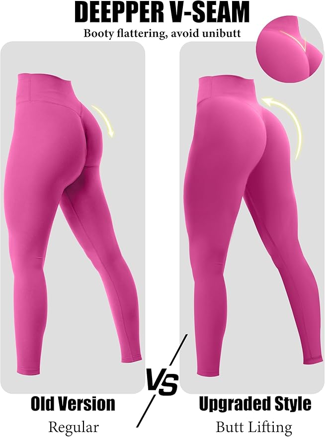 Olmlmt No Front Seam Workout Leggings for Women Tummy Control Butt Lifting Leggings Buttery Soft Gym Yoga Pants