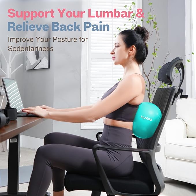 Small Exercise Ball, 9 Inch Mini Pilates Ball, Anti Burst and Slip Resistant Mini Yoga Ball for Stability, Fitness, Physical Therapy, Stretching & Core Strength Workout at Home Gym & Office