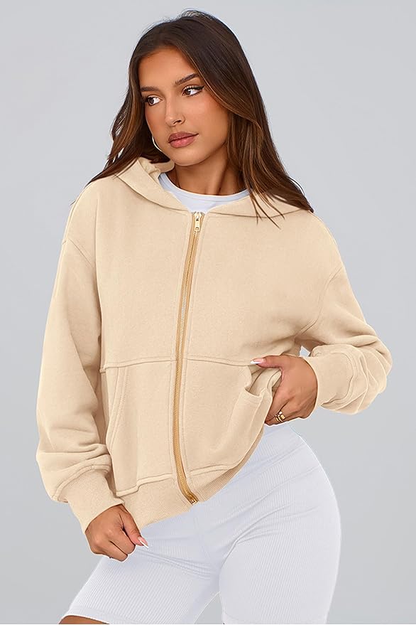 PRETTYGARDEN Hoodies for Women Sweatshirt Zip Up Hoodie Fall Fashion 2026 Trendy Long Sleeve Jackets Winter Clothing Outfits