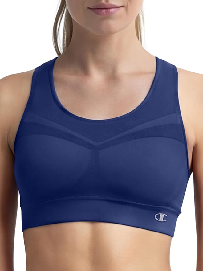 Champion Women's Sports Bra, Infinity Racerback, Moderate Support, Seamless Sports Bra for Women