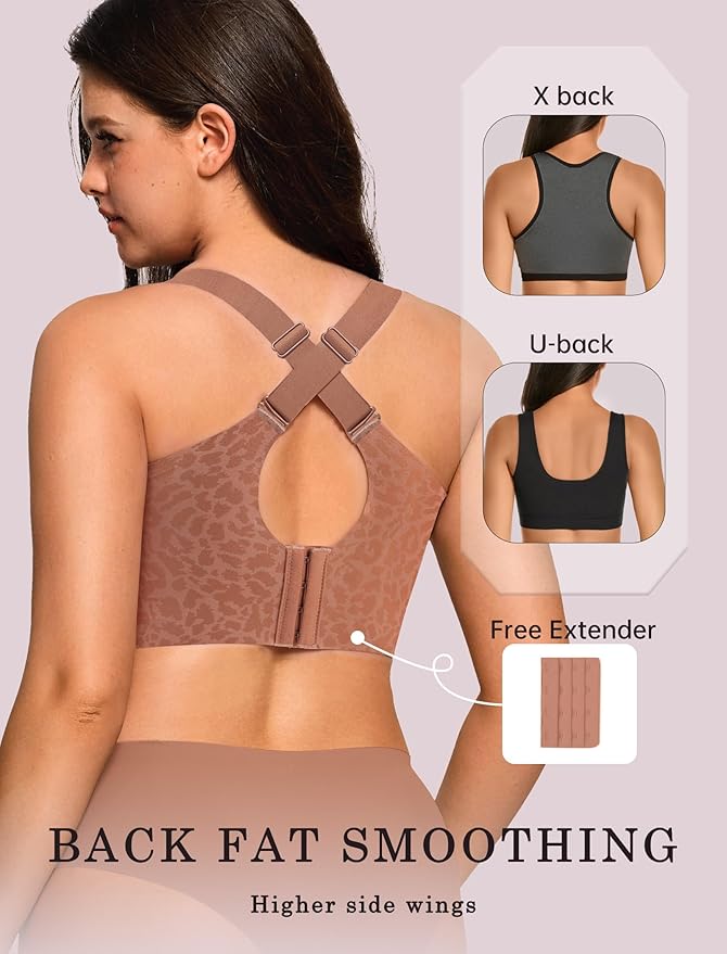 OEAK Womens Wireless Jelly Bra Plus Size Supportive Seamless Bras Full Coverage Push Up Comfortable No Underwire Tshirt Bras