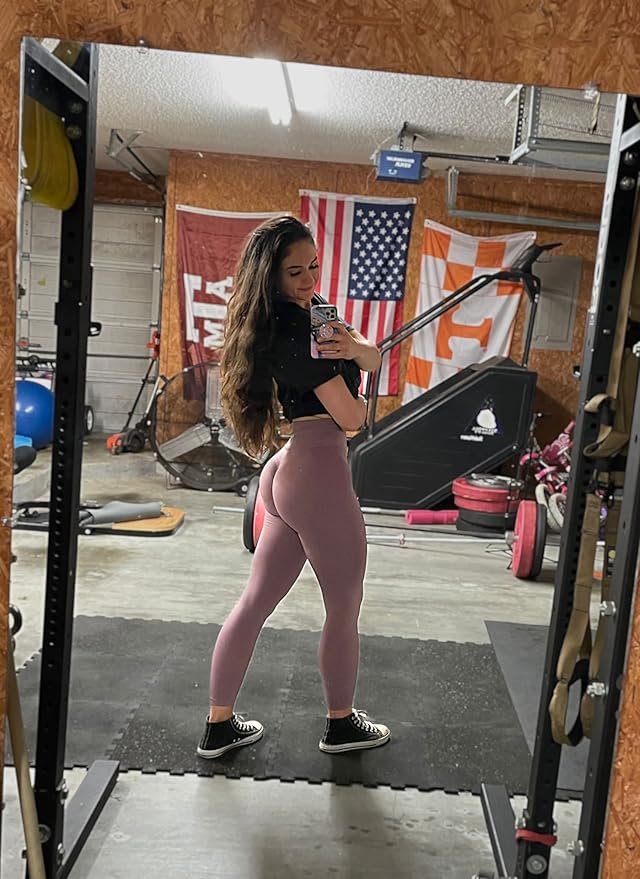 AUROLA Workout Leggings for Women Seamless Scrunch Tights Tummy Control Gym Fitness Girl Sport Active Yoga Pants