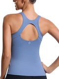 RUNNING GIRL Workout Tank Tops with Built in Bras for Women,Compression Shirt Strappy Back Athletic Yoga Tops