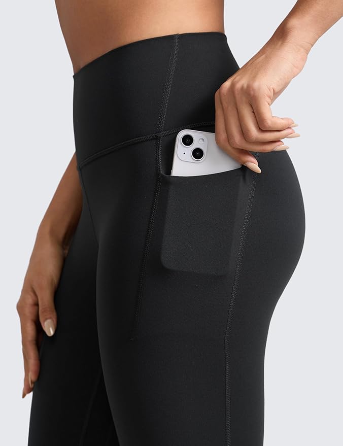 CRZ YOGA Butterlift Workout Leggings Pockets 25" - High Waist Pilates Athletic Gym Womens Yoga Pants Buttery Soft