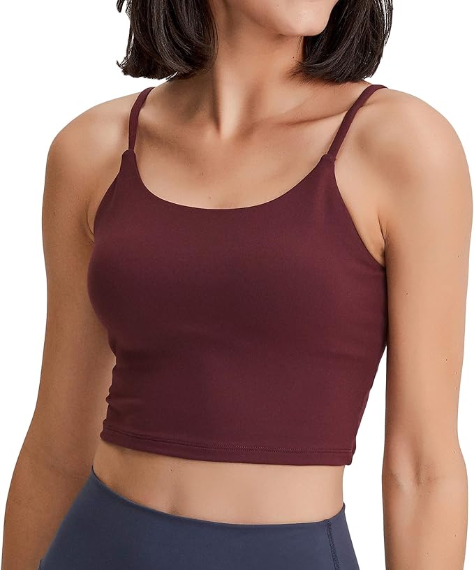Lemedy Women Padded Sports Bra Fitness Workout Running Shirts Yoga Tank Top