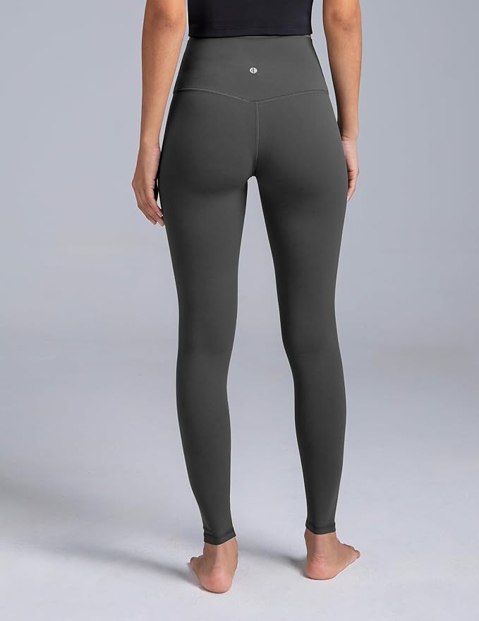 Colorfulkoala Dreamlux No Front Seam Leggings for Women 25"/28" Inseam, High Waisted Buttery Soft Yoga Pants