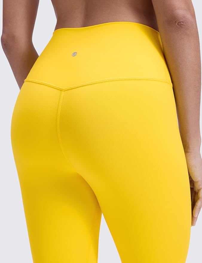 CRZ YOGA Brushed Naked Feeling Workout Leggings 25" - High Waisted Gym Compression Tummy Control Womens Yoga Pants