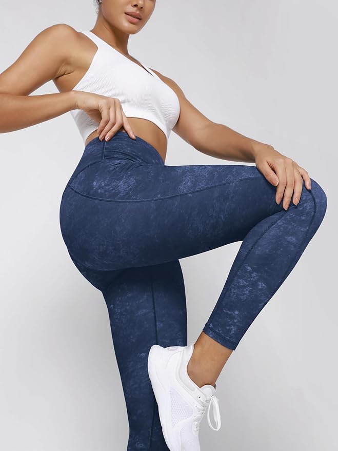 ODODOS Women's High Waisted Yoga Leggings with Pockets, Tummy Control Non See Through Workout Athletic Running Yoga Pants