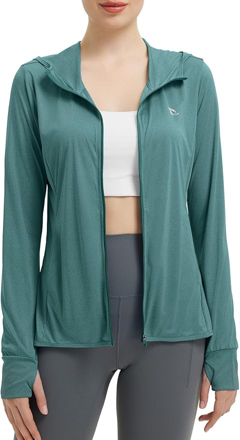 baleaf Women's Sun Protection Jacket Hoodie Clothing Lightweight Long Sleeve Sun Cover Up Shirt