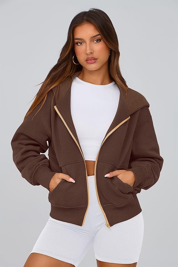 PRETTYGARDEN Hoodies for Women Sweatshirt Zip Up Hoodie Fall Fashion 2026 Trendy Long Sleeve Jackets Winter Clothing Outfits