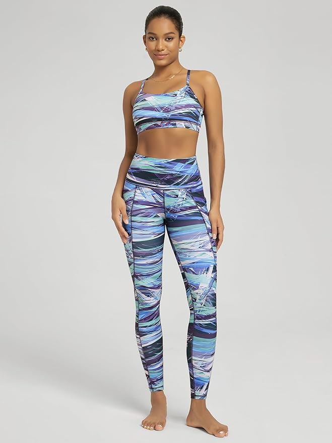 ODODOS Women's High Waisted Yoga Leggings with Pockets, Tummy Control Non See Through Workout Athletic Running Yoga Pants