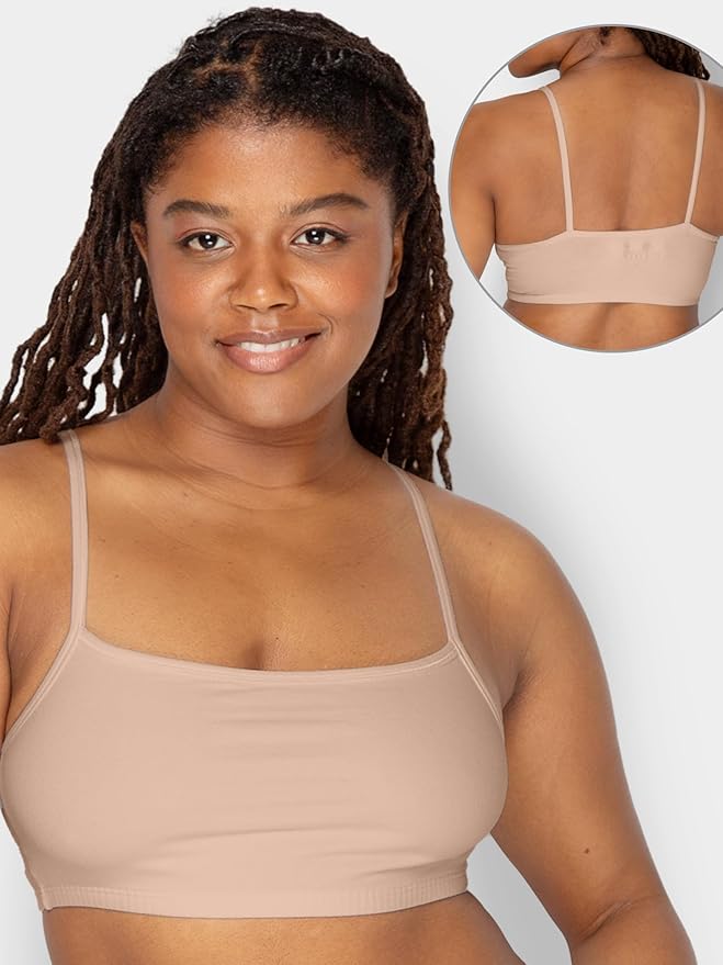 Fruit of the Loom Women's Spaghetti Strap Cotton Pullover Sports Bra Value Pack