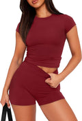 SAMPEEL Womens Two Piece Lounge Sets Casual Summer Outfits 2 Piece Short Matching Clothing Set