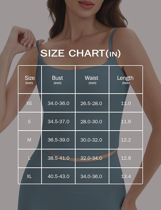 Ieumaz Strappy Crop Top for Women Scoop Neck Longline Gym Workout Sports Bras Built in Removable Pads Yoga Camisole Tank Top