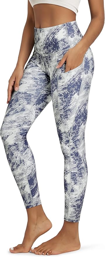 ODODOS Women's High Waisted Yoga Leggings with Pockets, Tummy Control Non See Through Workout Athletic Running Yoga Pants