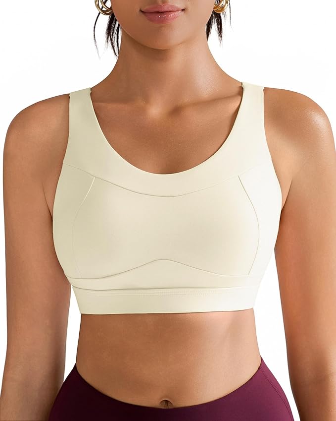 RUNNING GIRL High Impact Sports Bras for Women,Racerback Running Bra Workout Crop Tank Tops Longline Sports Bra Push up
